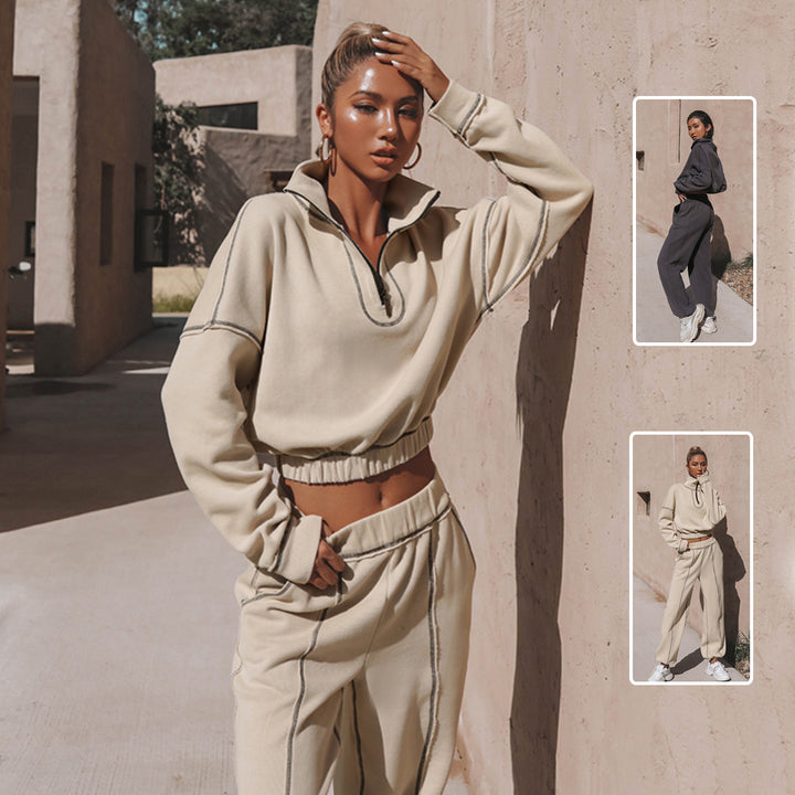Cropped Stand Collar Set