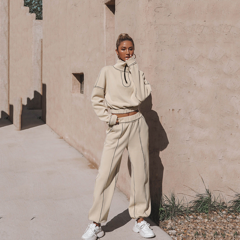 Cropped Stand Collar Set
