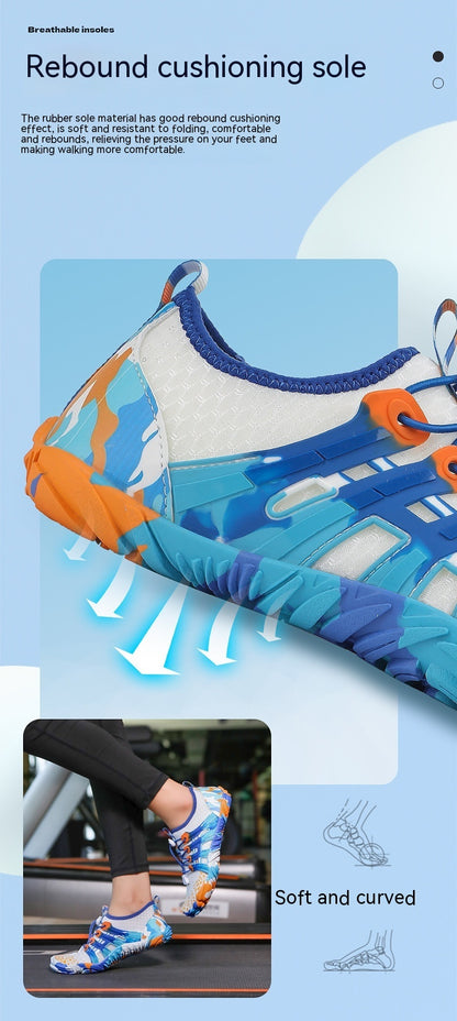 Men's Off-road Running Shoes, Lightweight Exercise Scattered Barefoot Shoes Non-slip Outdoor Walking Pumps