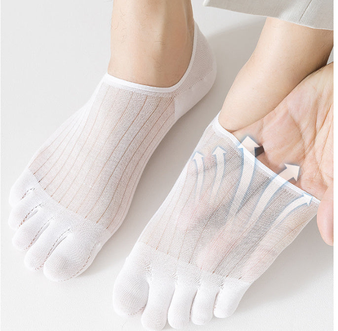 Modal Cotton Five-finger Ultra-thin Breathable Boat Socks