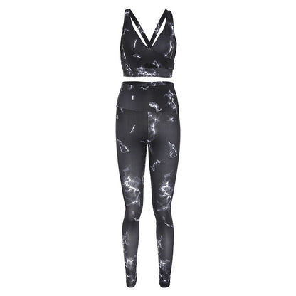 Backless low-cut yoga high-elastic fitness set