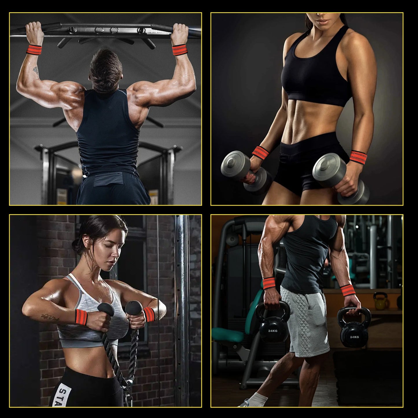 Cotton Hard Pull Wrist Lifting Straps Grips Band-Deadlift Straps With Neoprene Cushioned Wrist Padded And Anti-Skid Silicone -for Men & Women- For Weightlifting, Bodybuilding, Xfit, Strength Training