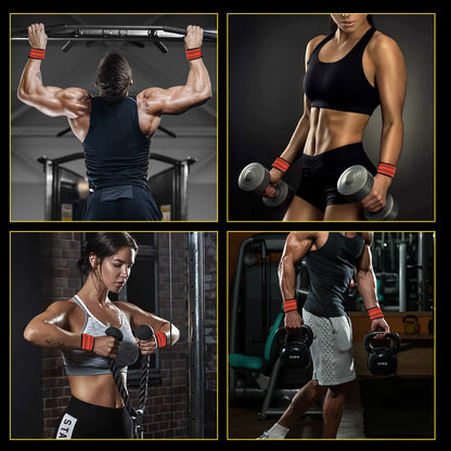 Cotton Hard Pull Wrist Lifting Straps Grips Band-Deadlift Straps With Neoprene Cushioned Wrist Padded And Anti-Skid Silicone -for Men & Women- For Weightlifting, Bodybuilding, Xfit, Strength Training