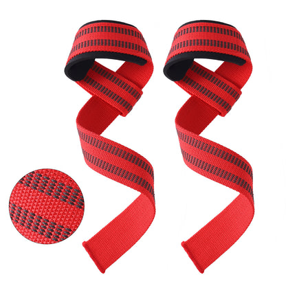 Cotton Hard Pull Wrist Lifting Straps Grips Band-Deadlift Straps With Neoprene Cushioned Wrist Padded And Anti-Skid Silicone -for Men & Women- For Weightlifting, Bodybuilding, Xfit, Strength Training